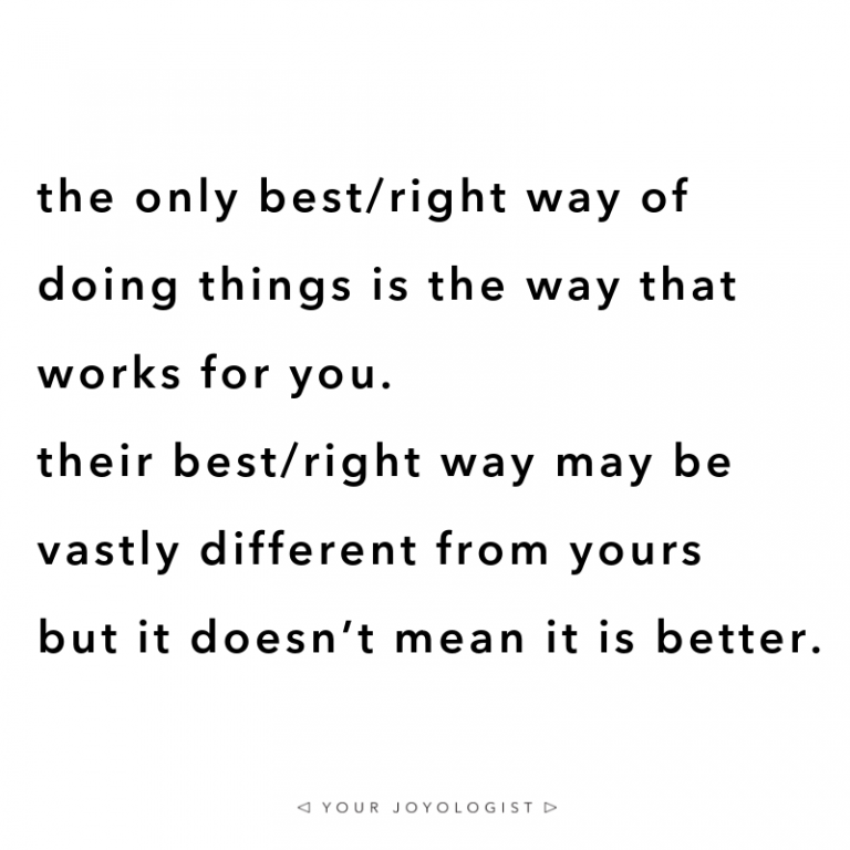 The Only Best right Way Of Doing Things Your Joyologist