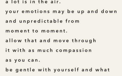 Be gentle with yourself